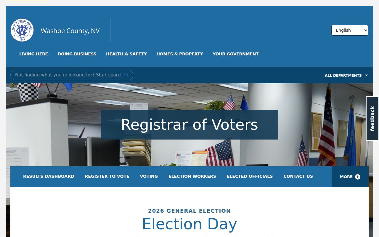 Sparks voter registration records and statistics from Washoe County elections